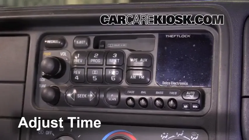 1997 Chevrolet Tahoe 5.7L V8 Clock Set Clock